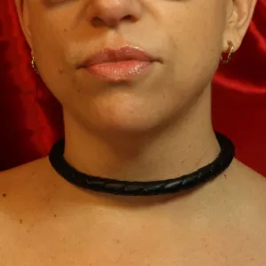 BDSM Geflochtenes Lederhalsband