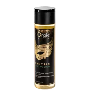 ORGIE Tantric Sinnliches Massageoel 200 ml Celestial Scent – pflanzliches Massageoel mit Schimmereffekt, Fruit Mix und Topnoten Kiwi und Erdbeere – Chambers of Love