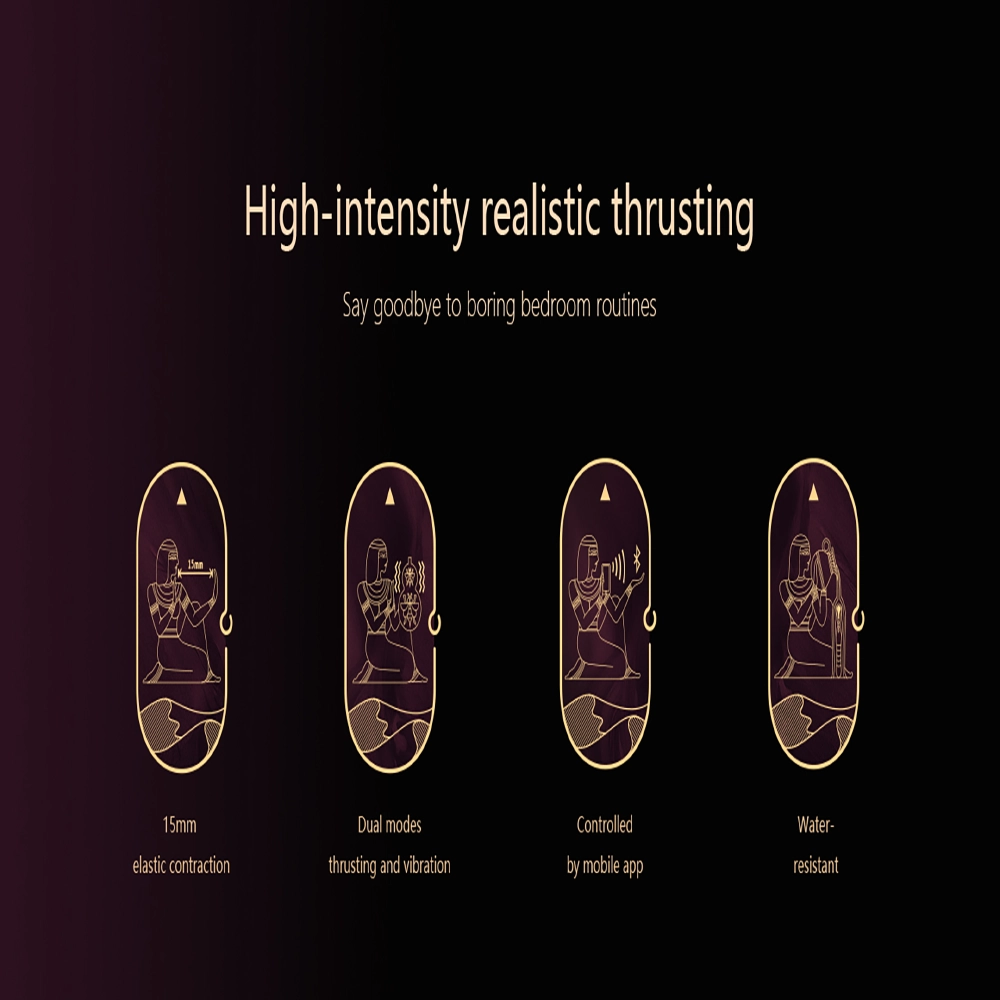 Neljän ZALO KING PowerThrust -ominaisuuden esittely: edistynyt työntöteknologia, sovelluksen ohjaus, keholle turvallinen silikoni ja ylellinen pakkaus, valittu Chambers of Loven valikoimaan.