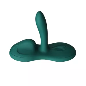 Ylellinen vihreä Flora-vibraattori ZALO:lta – elegantti, kehoa hellivä ja sovelluksella ohjattava, osa Chambers of Loven ainutlaatuista valikoimaa sensuelliin nautintoon
