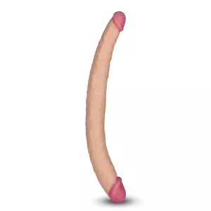 Lovetoys-kartionmuotoinen 36 cm tupladildo Chambers of Lovelta valkoisella taustalla. Koe uudenlaista nautintoa.