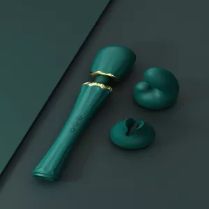 Vihreä KYRO – Magic Massager, esittelee elegantin muotoilun ja eksklusiivisen nautinnon Chambers of Lovelta.