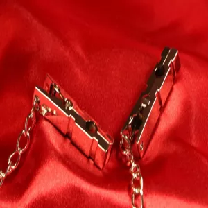 Metallklemme mit Kette von Chambers of Love – Hergestellt aus rostfreiem Stahl, entwickelt für intensive BDSM-Sessions ohne verstellbare Funktion.