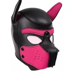 Neoprene Puppy Hood – flexibel och bekväm hundhuva i neopren för autentiska puppy play-sessioner under Hundrollspel – Puppy play från Chambers of Love.