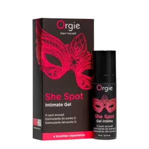 ORGIE She Spot G Punkt Gel 15 ml, Verpackung und Flasche, G Punkt Erregungsgel, Chambers of Love