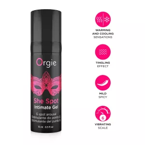 ORGIE She Spot G Punkt Gel 15 ml Flasche, Waerme und Kuehle, Kribbeln und milde Schaerfe, Chambers of Love