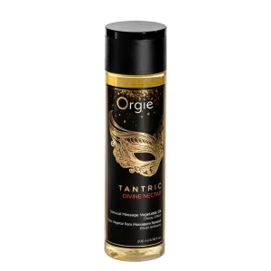 ORGIE Tantric Sinnliches Massageoel Divine Nectar 200 ml – Premium pflanzliches Massageoel mit elegantem Schimmereffekt – Chambers of Love