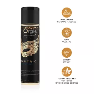 ORGIE Tantric Love Ritual sinnliches Massageoel 200 ml – lange sinnliche Massage, 100% pflanzlich, Schimmereffekt, floral-fruchtig mit Orchidee & roten Beeren – Chambers of Love