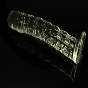 Räfflad kristall glasdildo i borosilikatglas – storlek S från Chambers of Love