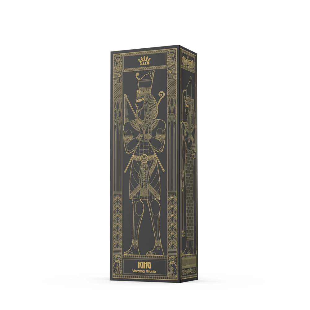 ZALO KING PowerThrust – ylellinen vibraattori edistyksellisellä työntöteknologialla, esitelty eksklusiivisessa pakkauksessa, erityisesti valittu Chambers of Loven valikoimaan.