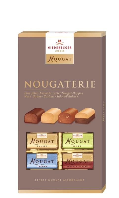 Fyra sorters nougat stor