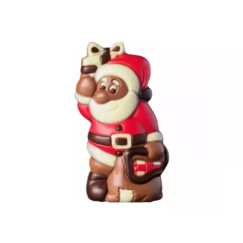 Chokaldfigur - Tomte med julklappar
