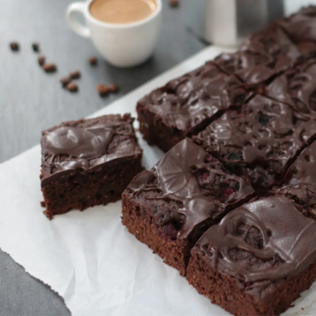 Espresso brownies med vilda bär