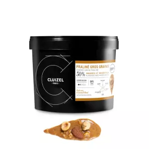 Grovamalen mandel- & hasselnötpraliné från Cluizel