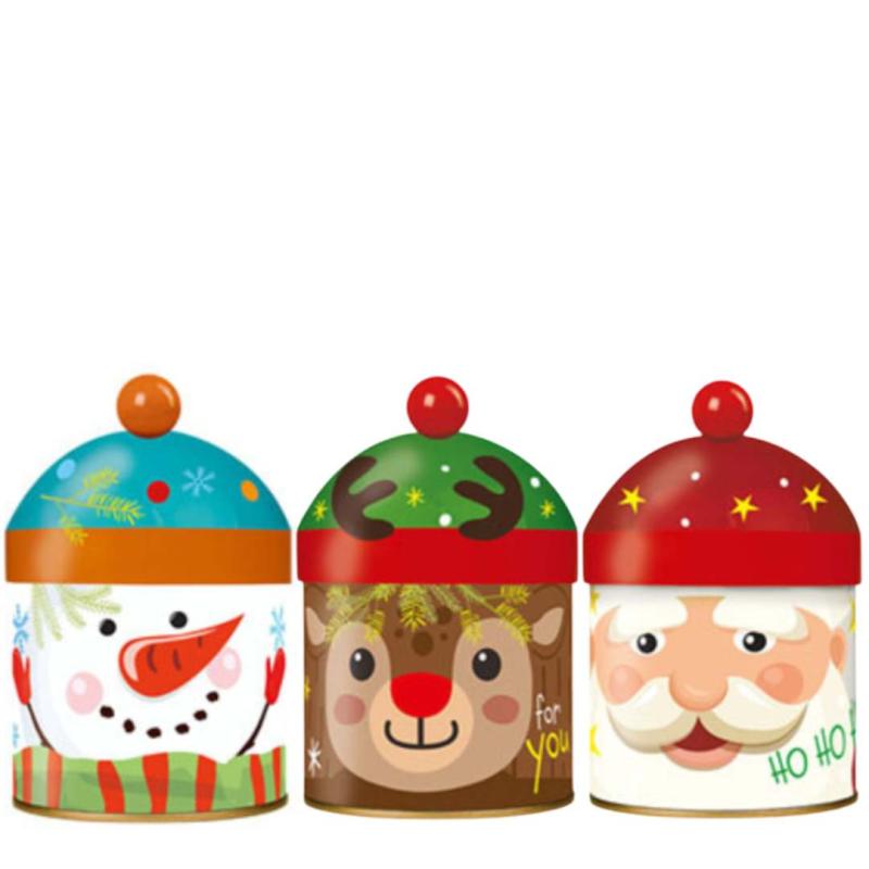 Plåtburk Julfigurer