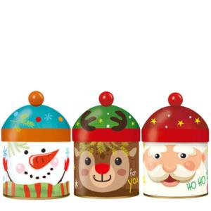 Plåtburk Julfigurer