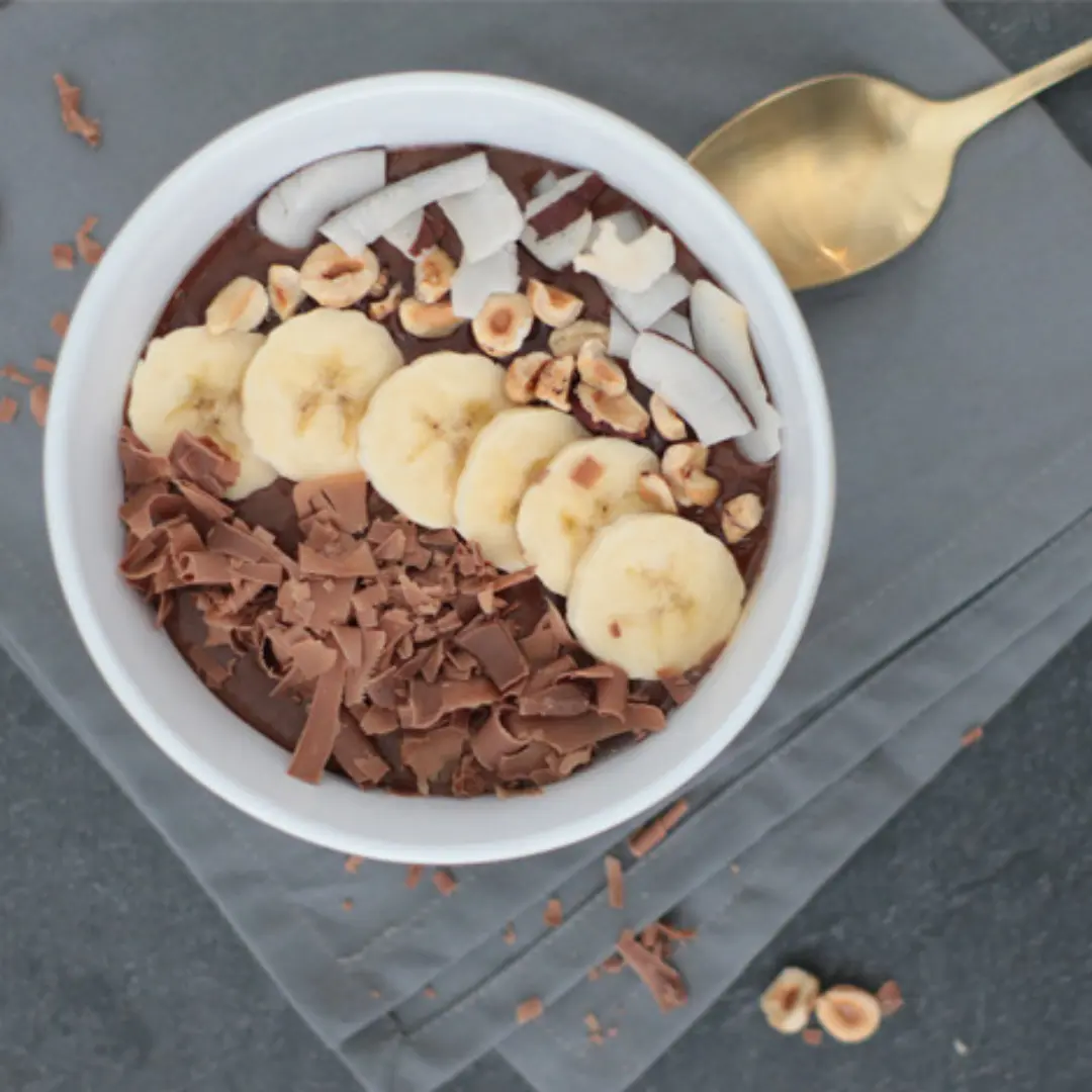 Smoothie bowl med 72% mörk choklad Smoothie bowl med 72% mörk choklad