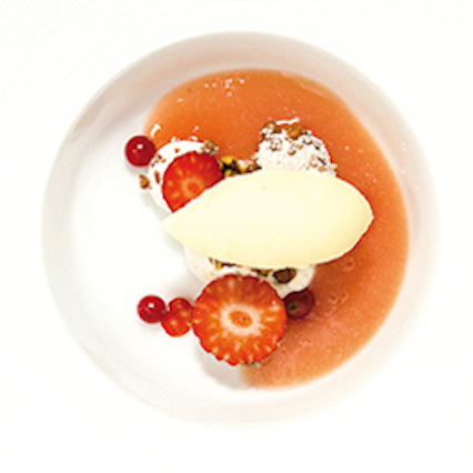 Soppa med vit persika & yuzu