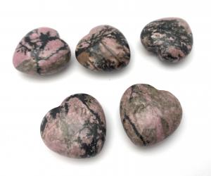 Rhodonit hjärta - Amulett
