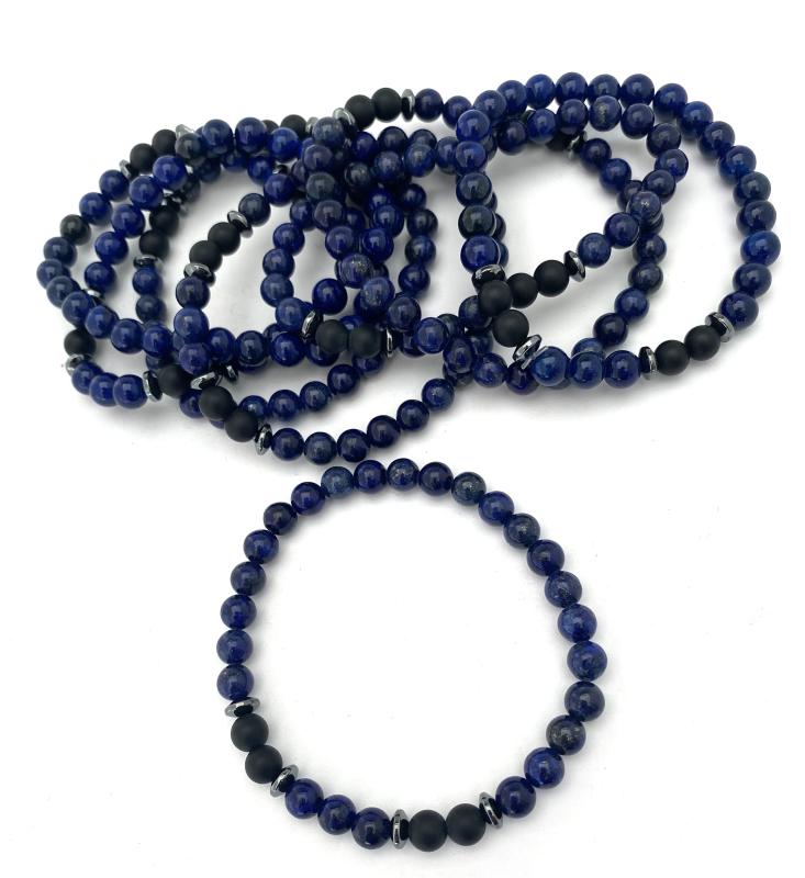 Lapis Lazuli & Onyx armband