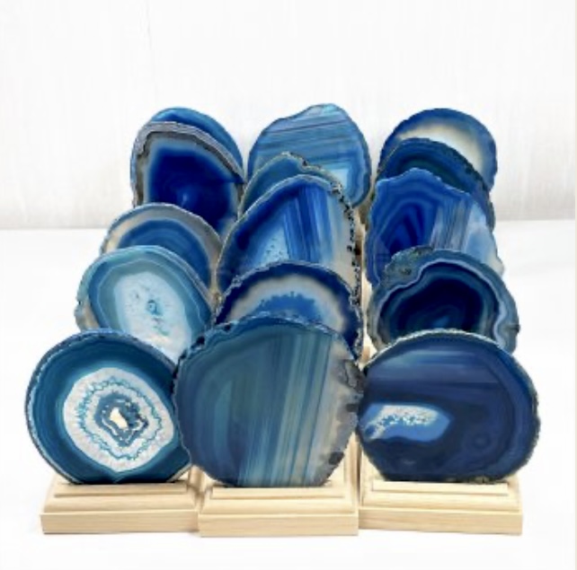 Blå agat som ljuslykta