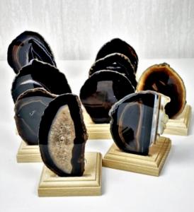 Svart agat som ljuslykta