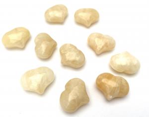 Honungs kalcit Hjärta- amulett