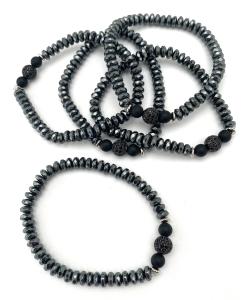 Hematit  & Onyx armband