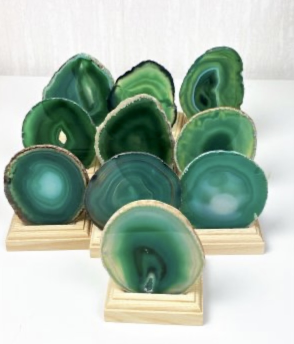 Grön agat som ljuslykta