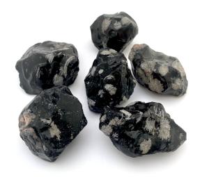 Snöflingeobsidian rå