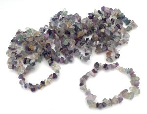 Regnbågsfluorit  armband chips