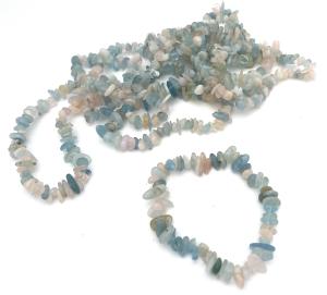 Morganit armband chips