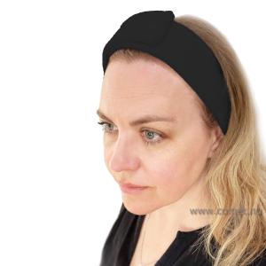 Hårband frotté, svart 1 st