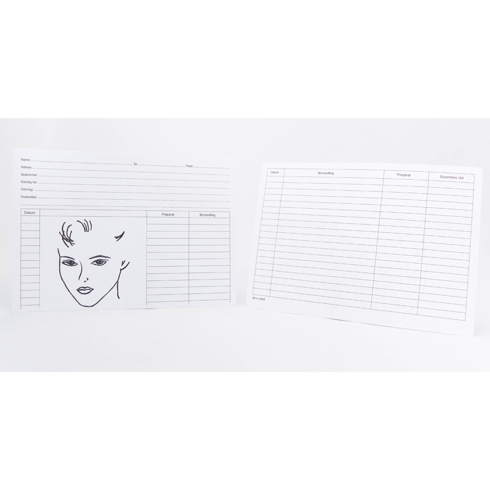 Journalkort - ansikte, A5-format, 100st