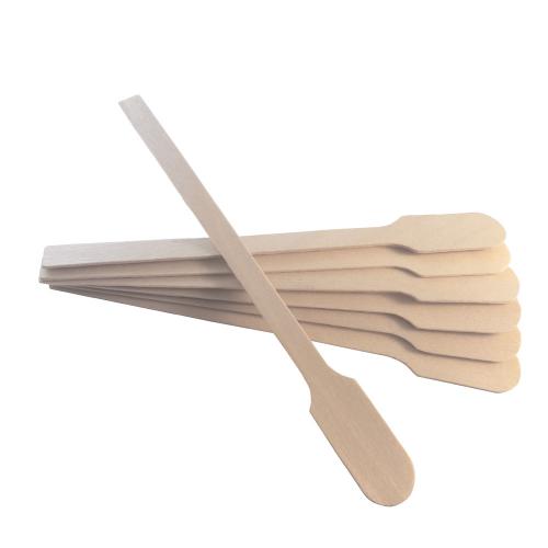 Cremespatlar i trä, paddelformade och 12 cm långa. 200 st per paket.