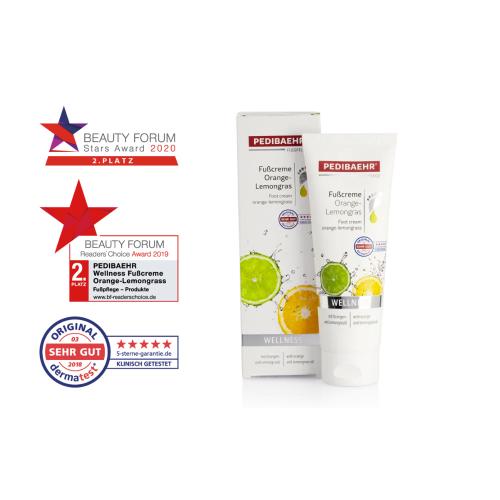 PEDIBAEHR fot kräm Apelsin-Citrongräs, 125 ml