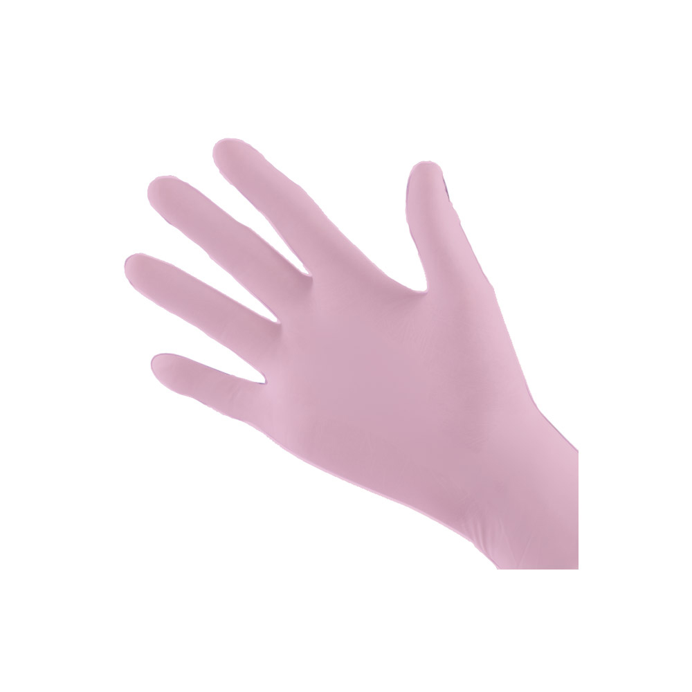 Handskar Nitril, rosa, S, 100st/pkt