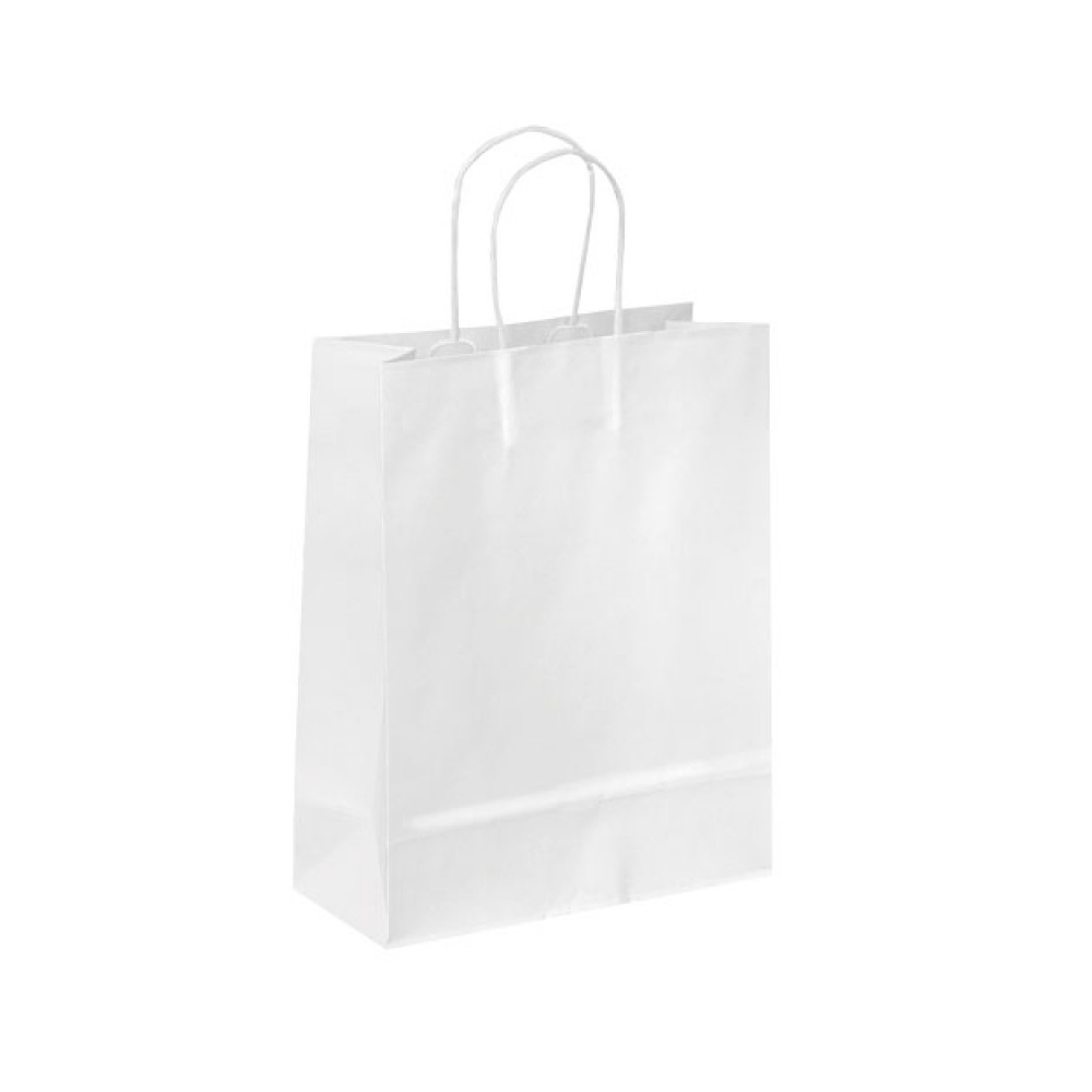 Papperspåse, vit. 32x24x10 cm