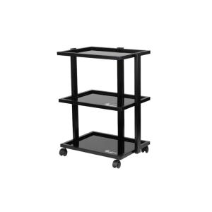 Avlastningsbord, 3 plan, svart