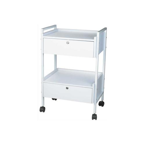 Avlastningsbord med 2 lådor, vit