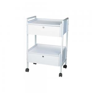 Avlastningsbord med 2 lådor, vit