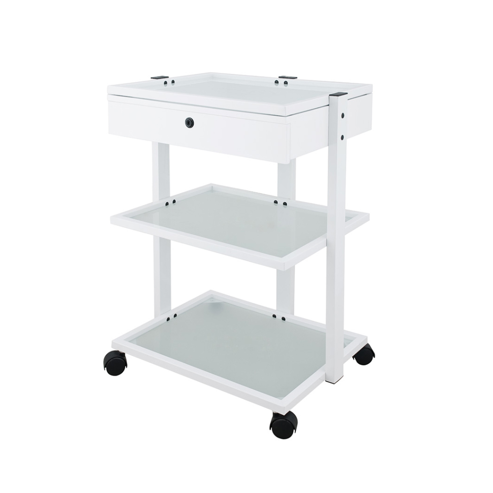 Avlastningsbord med glashyllor