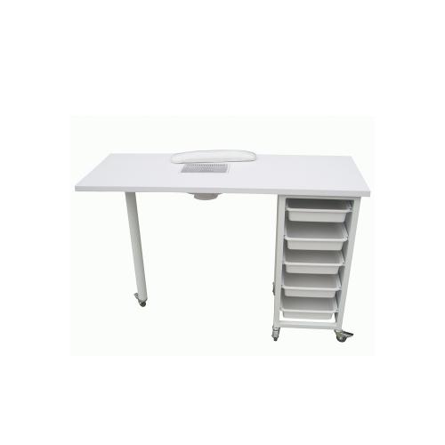 Manikyrbord i vitt med dammsug