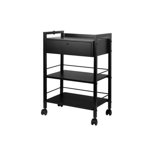 Avlastningsbord med låda, svart