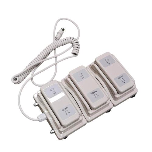 Fotpedal till behandlingssäng med 3 motorer