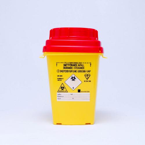 Burk för riskavfall, plast