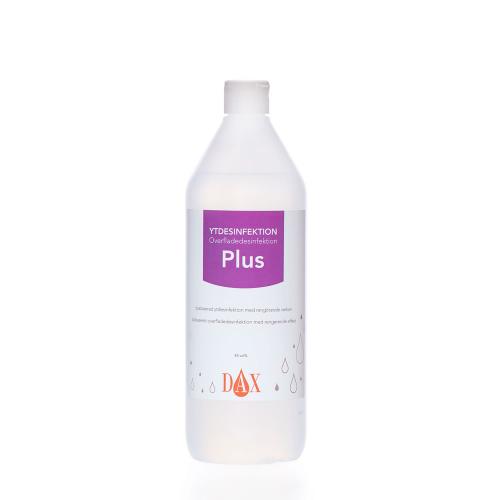 Flaska med Dax Ytdesinfektion Plus, 1 liter.