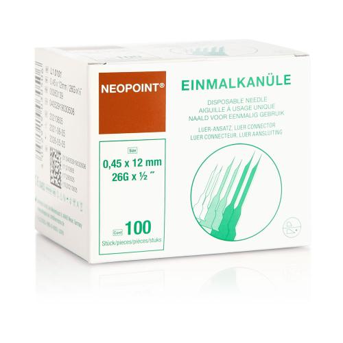 Kanyl  0,45 x 12mm Brun,100st