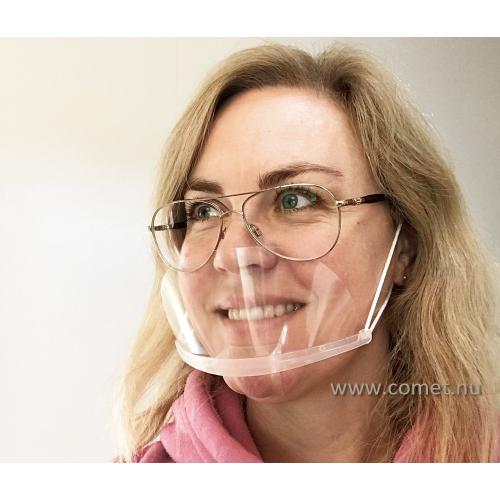 Munskydd, plast, genomskinlig, 2 st
