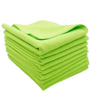 Mikrofiber med kantsöm, Grön 40x40 cm, 10-Pack